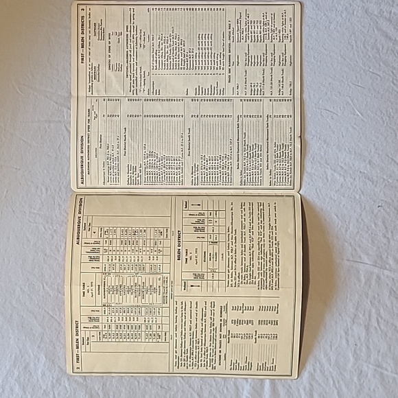 Vintage Santa Fe: Atchison, Topeka & Santa Fe Railway Albuquerque Div Time Table - Picture 3 of 3